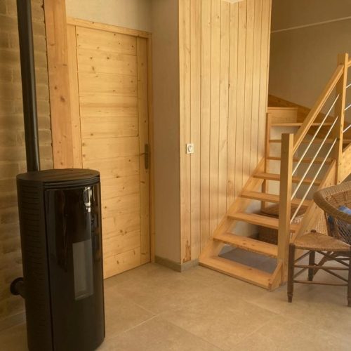 De paille et de bois, chambres d'hôte et gîte écologique en Anjou Val de Loire : le poële